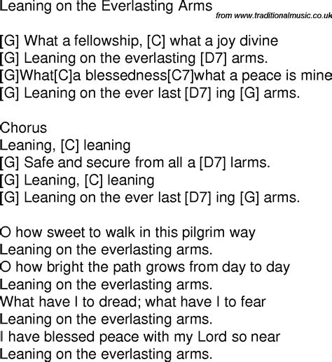 leaning on the everlasting arms lyrics|leaning on the everlasting arms lyrics and chords.